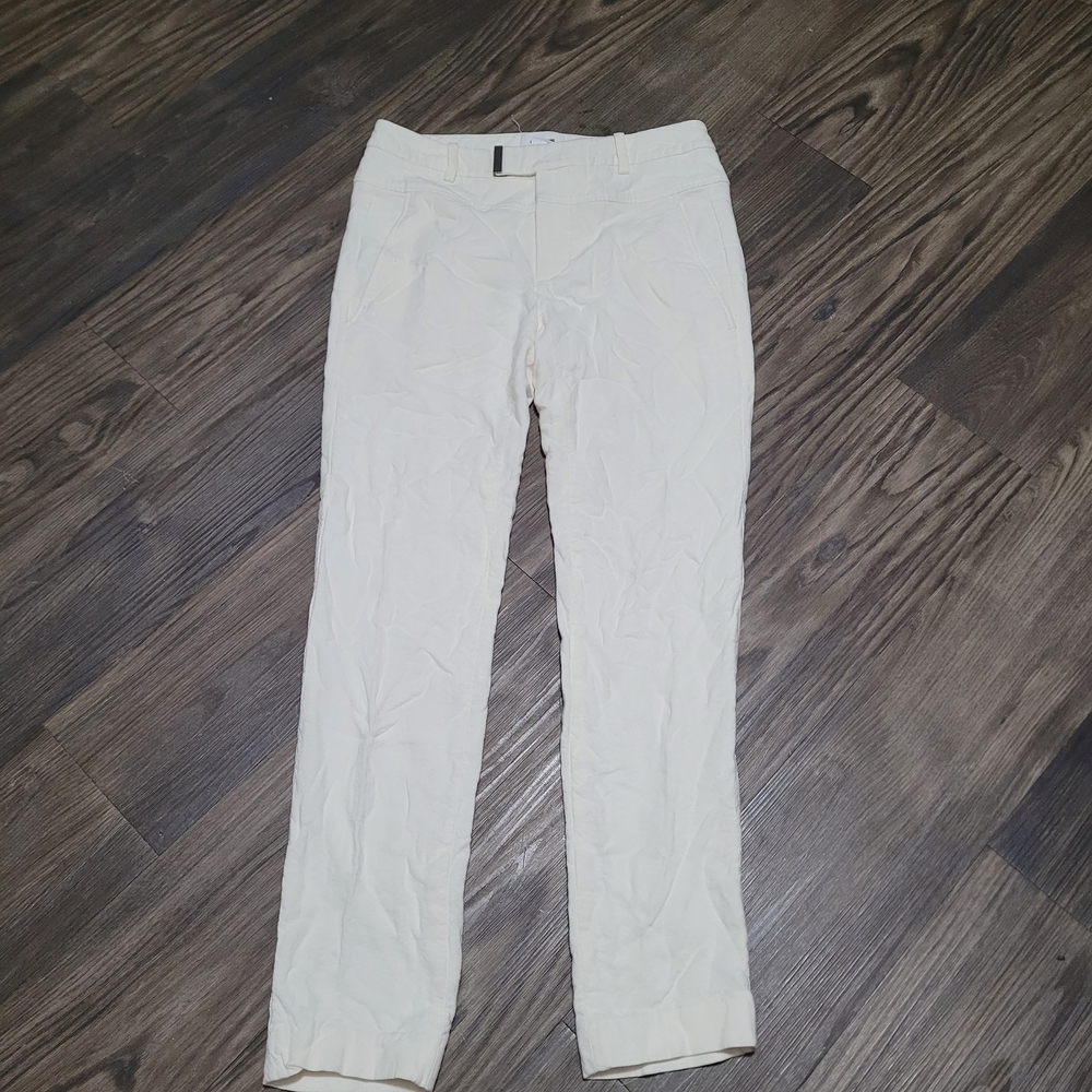 Helmut Lang Ivory Trousers Wool Blend